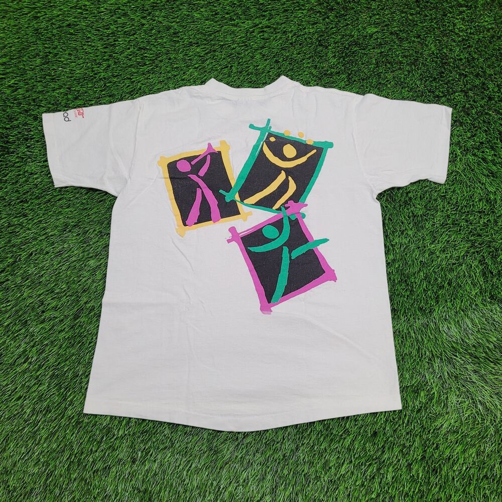 Vintage 1989 World Fest Shirt Womens Large 20x25 White USA